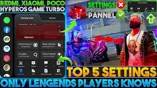 REDMI & POCO HYPEROS GAME TURBO EXPLAINED 🔥🤯| For Free Fire & Bgmi 👍 Top 5 Settings Fix Lag Problem
