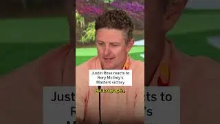 Justin Rose reacts to Rory McIlroy's Masters victory.&nbsp;#shorts