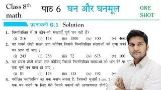 class 8th maths cube and cube root exercise 6.1 solution