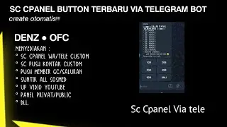 SC CREATE PANEL BUTTON TERBARU VIA TELEGRAM BOT (akses awal) || BUATPANEL OTOMATIS