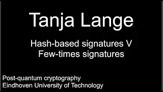 Hash-based signatures V - Few-times signatures