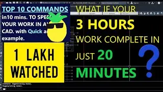 Autocad top 10 Commands for fast working | boost your speed in autocad | tips | Cad Shortcuts