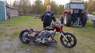 Ny  Harley-Davidson Dragbike har n&aring; kommet hjem. 