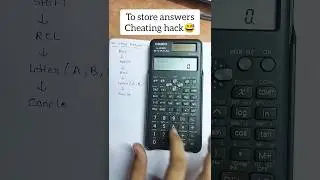 Casio fx-991ms to store value cheating hack😅😁