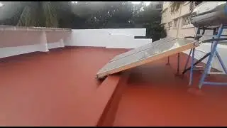 Mr.Chandra Kumar Dr.Fixit Newcoat Select Terracotta water proofing coating on the terrace.