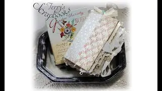 Vintage Treasure Book Of Lace and Ephemera Junk Journal