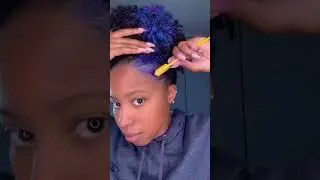 Blue hair makeup look ft curlfit colors