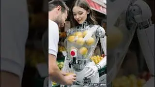 Fresh Lemon Juice Dispenser Robot #futuristic #robot #technology #humanoid #juicerobot  #AI