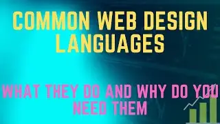 Common Web design languages | what they do and why do you need them