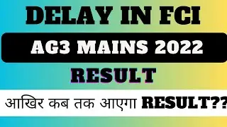 DELAY IN FCI AG3 MAINS RESULT 2022 || FCI AG3 MAINS RESULT 2022