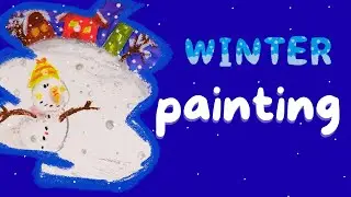 Easy & Creative Winter Art: How to Paint a Snowman with Watercolor & Crayons