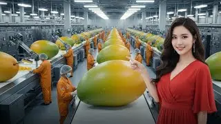 Inside a China Mango Juice Factory: From Fresh Fruit to Bottled Juice (Complete Process) | AI Videos