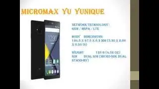 Micromax YU Yunique First Look Review Specification