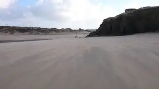Sandstorm at Porthkidney Sands, Cornwall