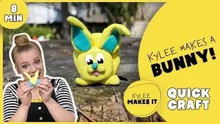 Kylee Makes a Bunny | Clay Bunny Craft for Kids! | How to Make a Bunny Rabbit | Polymer Clay DIY Toy