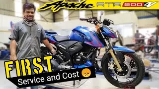 TVS Apache RTR 200 4V  First Service | First Service Cost | Apache RTR 200 4V R Mode Mileage
