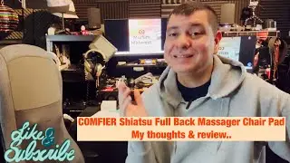 COMFIER Shiatsu Full Back Massager Chair Pad with Heat. My thoughts and Review . #massagechair