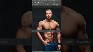 Add Body Tattoo in 10 Second with AI #photoshop #ai #adobe