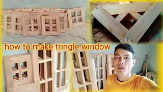 How to assemble triangle window//teak wood make a window//@bkcarpenter