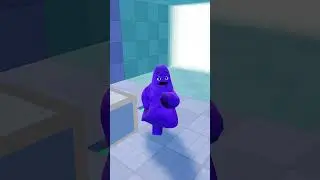 GRIMACE DOES BUTTON PUZZLE OBBY 😲🤣 #shorts