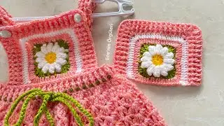 Easy Robe with Crochet Motif for Baby Knitted/Bebek Örgüleri için Tığ işi Motifli Roba Yapılışı