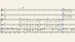 Leaving on a Jet Plane - John Denver - Glee - arranged for mixed SAT or SAB choir and piano