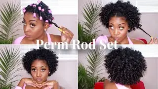 Perm Rod Set on Short Natural Hair