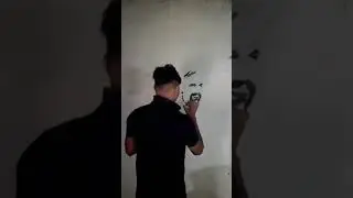 Pushpa drawing wall painting in Allu Arjun