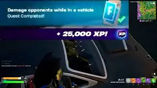 Damage opponents while in a vehicle Fortnite