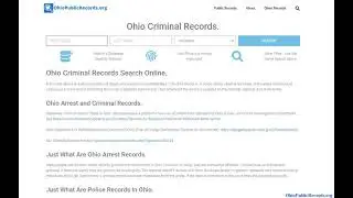 Ohio Criminal Records Search Online.