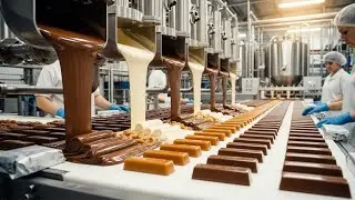 Inside a Giant Chocolate Bar Factory | From Cocoa to Wrapped Candy
