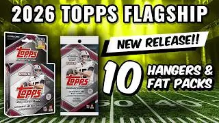 🚨NEW RELEASE🚨2026 TOPPS FLAGSHIP FOOTBALL HANGER BOXES AND FAT PACKS