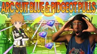 Arc Suit Blue & Pidgeot Pull Session &brvbar; Pok&eacute;mon Masters EX Pulls