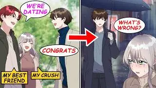 My crush started dating my best friend. Then I found her crying at night. He cheated!? [Manga]