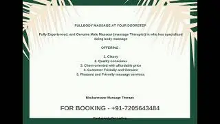 Best Female full body massage || 100 % Genuine || Affordable Price || Bengaluru Massage Therapy