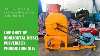 Live shot of horizontal diesel pulverizer production site!