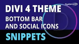 Divi 4 Snippets Bottom Bar And Social Icons 😎