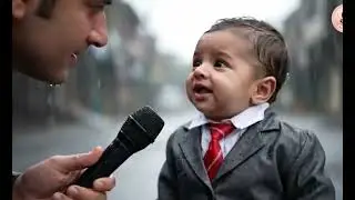 Cute baby vs Lady reporter 😂🤣🤣 || Ai interview Funny video #ai 