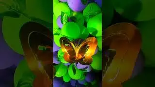 purple and light green balloon decoration 🥳🥳🥳 ||  unique theme ideas for 1st birthday party ||