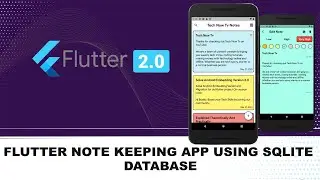 FLUTTER COMPLETE NOTE APP USING SQLITE DATABASE - Staggered GridView
