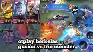 outplay berkelas gusion vs 2 bucin dan hyper Argus sang dewa perang the best gamplay mobile legend 