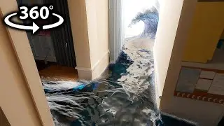 360&deg; TSUNAMI WAVE Breaks into Your House!