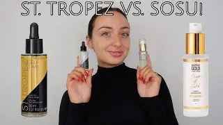 St.Tropez Tan Tonic Glow Drops vs. SOSU Drops of Gold Hydrating Self Tanning Drops!