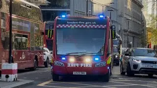 London Fire Brigade - Dockhead Command Unit CU4 Optare Solo SR Responding in Bishopsgate