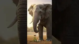 Elephant saves coconut plants from drying out by watering them #ai#plants #save #water