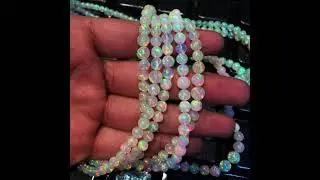 Opal ball beads for string jewelry!