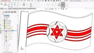 JANA SENA FLAG IN SOLIDWORKS,