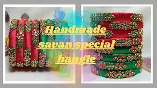 Handmade Savan Special Bangle💚💚❤❤ #diy#banglesfordays#customisedbangles#savanspecial#savan#handmade