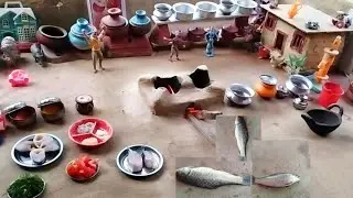 Mini Kichen Big fish vuna &potato fish curry |🐋🐋Fish Fry |Miniature Cooking Tiny food