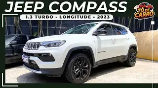 Jeep COMPASS 1.3 Turbo - Longitude - 2023 • moderna e confortável, MASSS COM UM DETALHE...